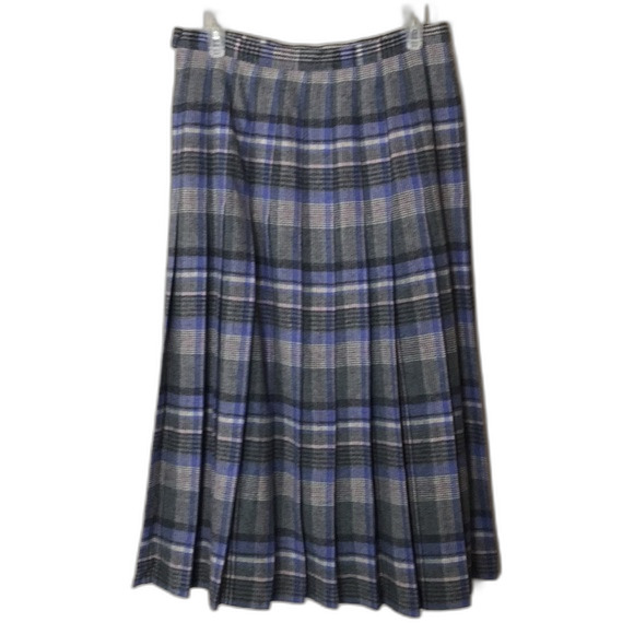 Vtg Pendleton ladies 100% wool pleated skirt size 14 modest sustainable - Picture 7 of 12